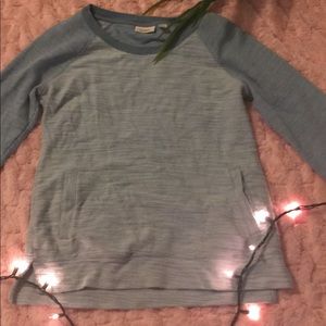 LL bean blue pull over sweatshirt with pocket